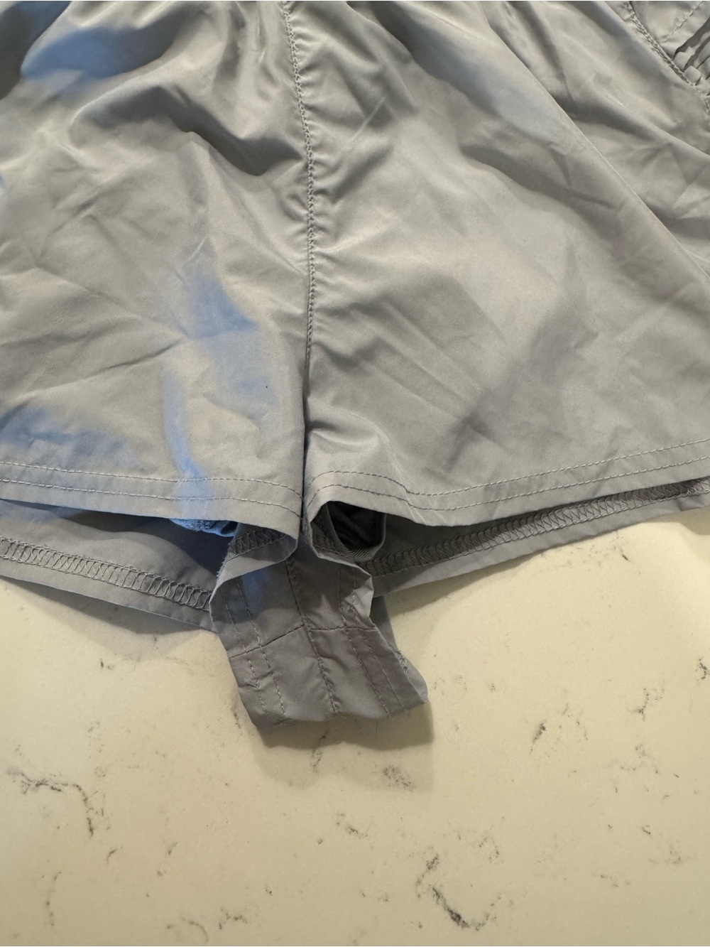 FP Movement Get Your Flirt On Ruffle Running Shorts Gray SP - Picture 6 of 8